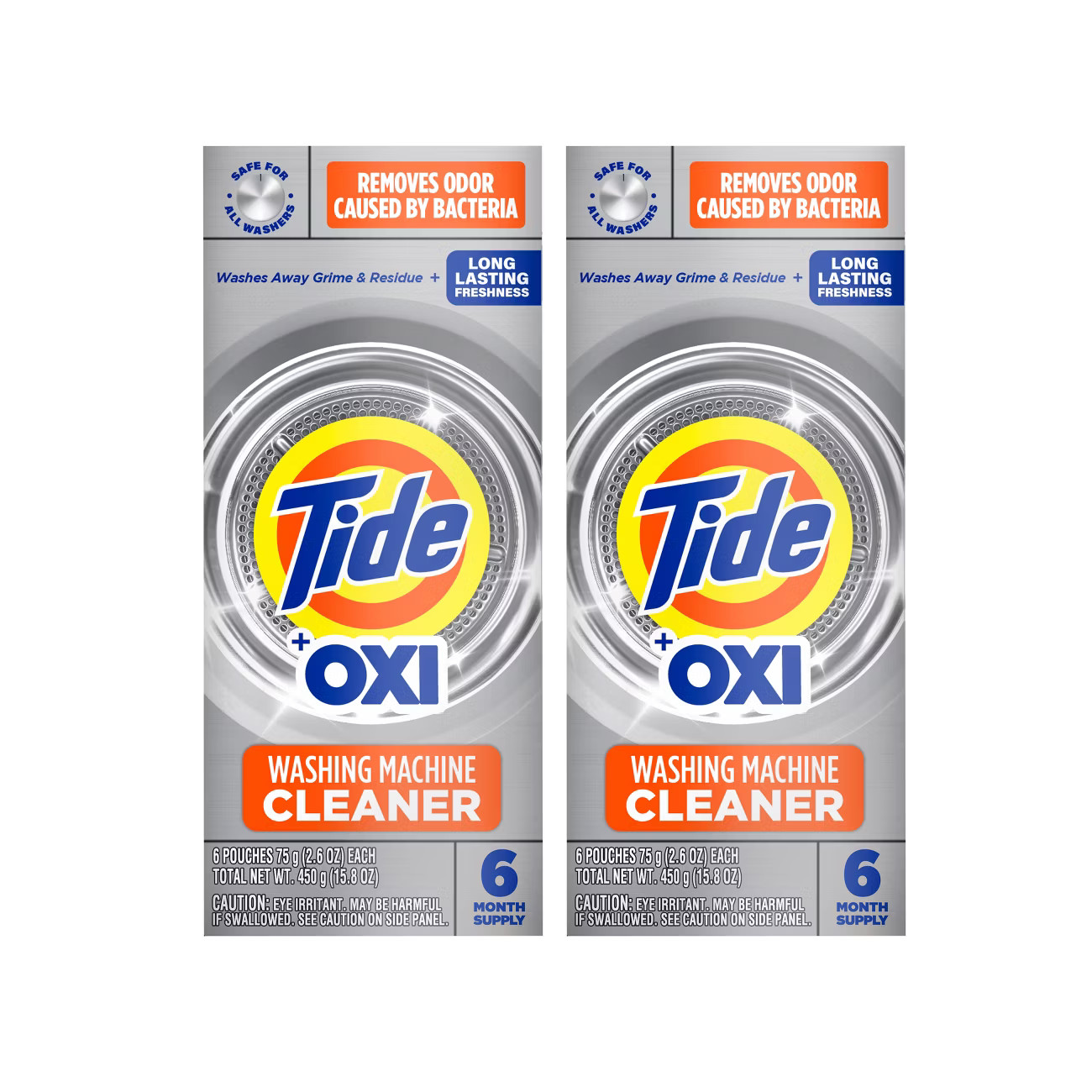 Tide Washing Machine Cleaner with Oxi, Removes Odor & Residue, 6ct (Lot of 2)