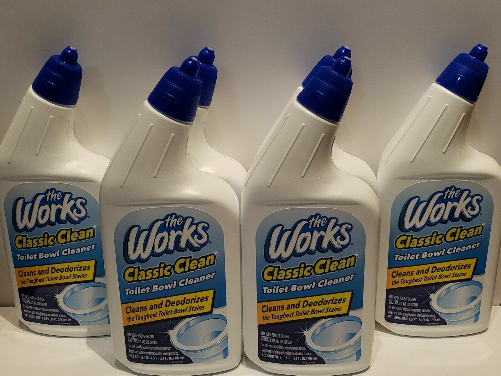 Lot Of 6 Toilet Bowl Cleaner, The Works 24 fl oz x 6 Bottles Fast Shipping