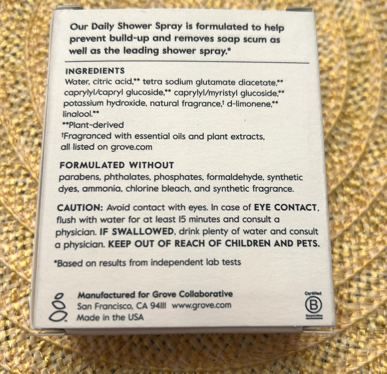NEW Grove Co Daily Shower Cleaner Concentrates – Lavender Blossom & Thyme NIB