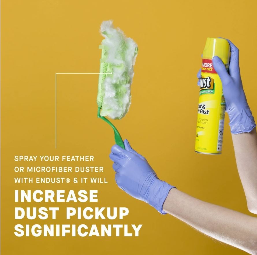 Endust Multi-Surface Dusting & Cleaning Spray Aerosol, Lemon Zest, 12.5 oz