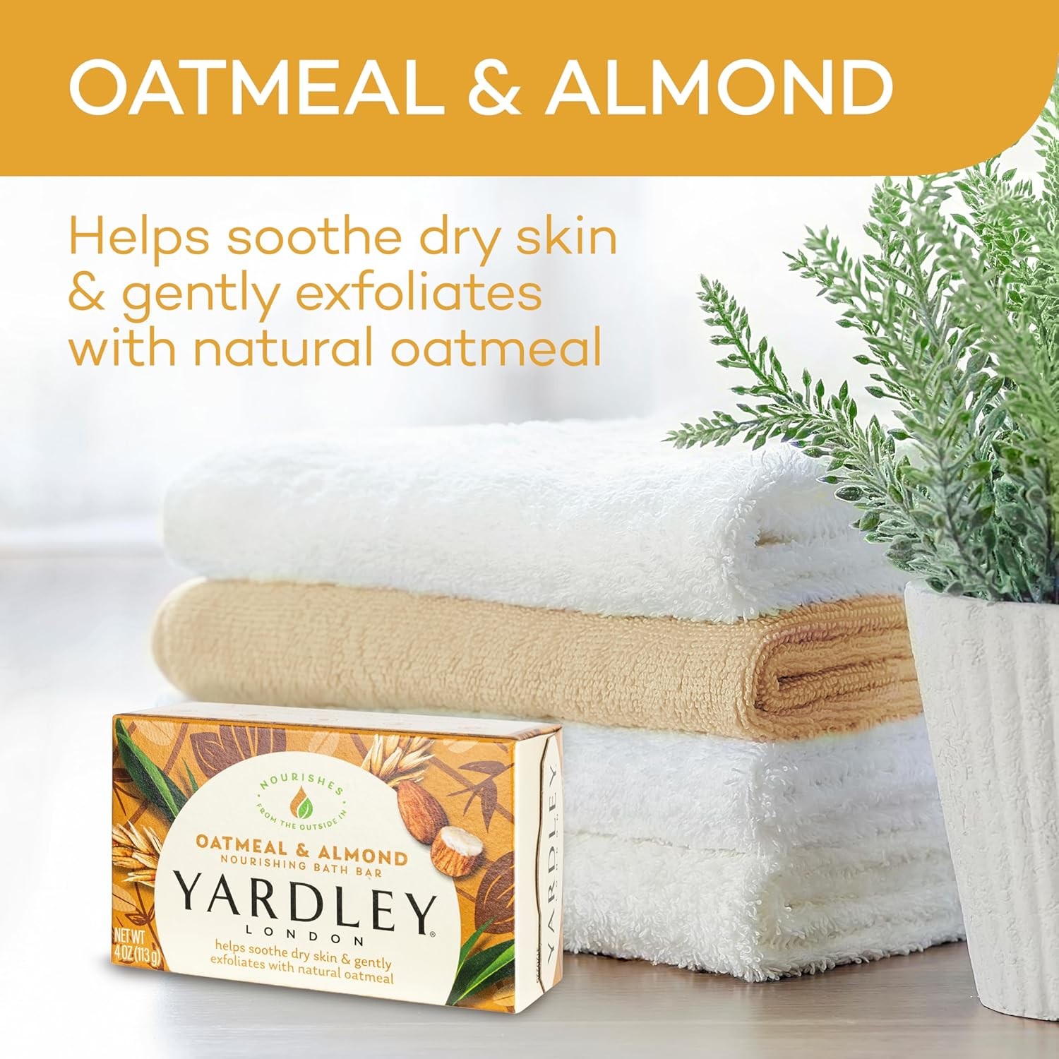 London Oatmeal and Naturally Bath Bar, Almond (Pa of 2)