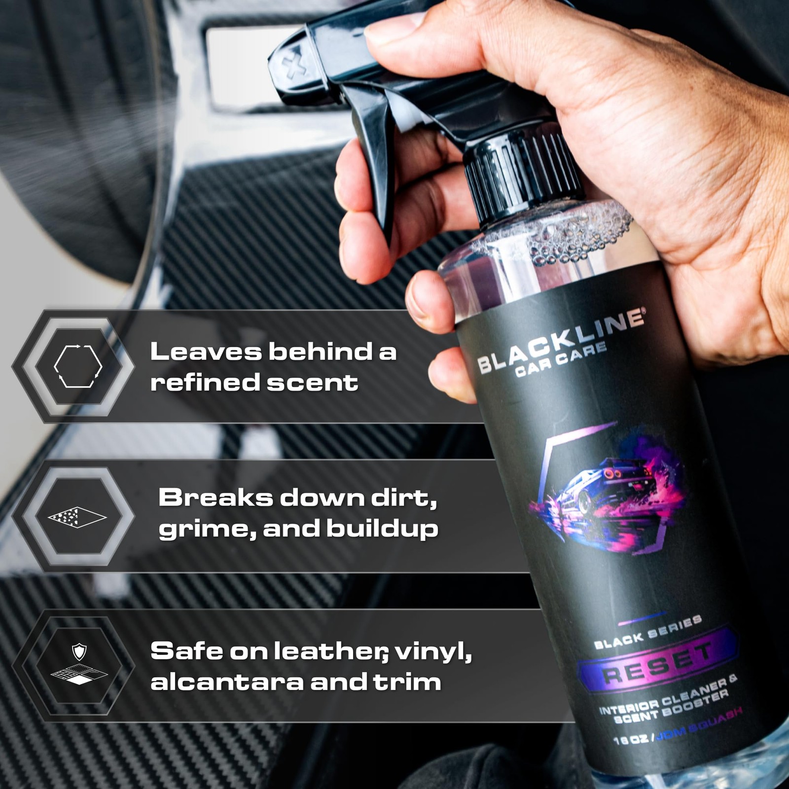 Blackline Luxury Scented Interior Cleaner Reset Deep 16 Fl Oz (Pack of 1)