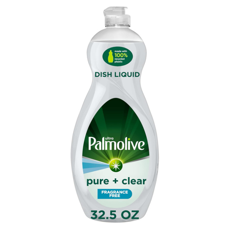 Palmolive Ultra Dishwashing Liquid Dish Soap, Pure + Clear Fragrance Free – 32.5