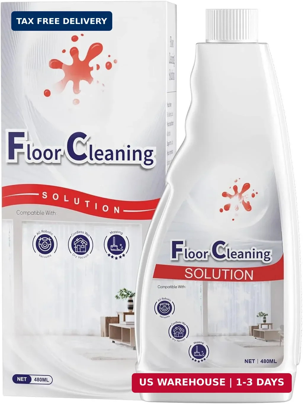 Floor Cleaning Solution Sweet Orange Scent Compatible with Roborock Cleaning Sol