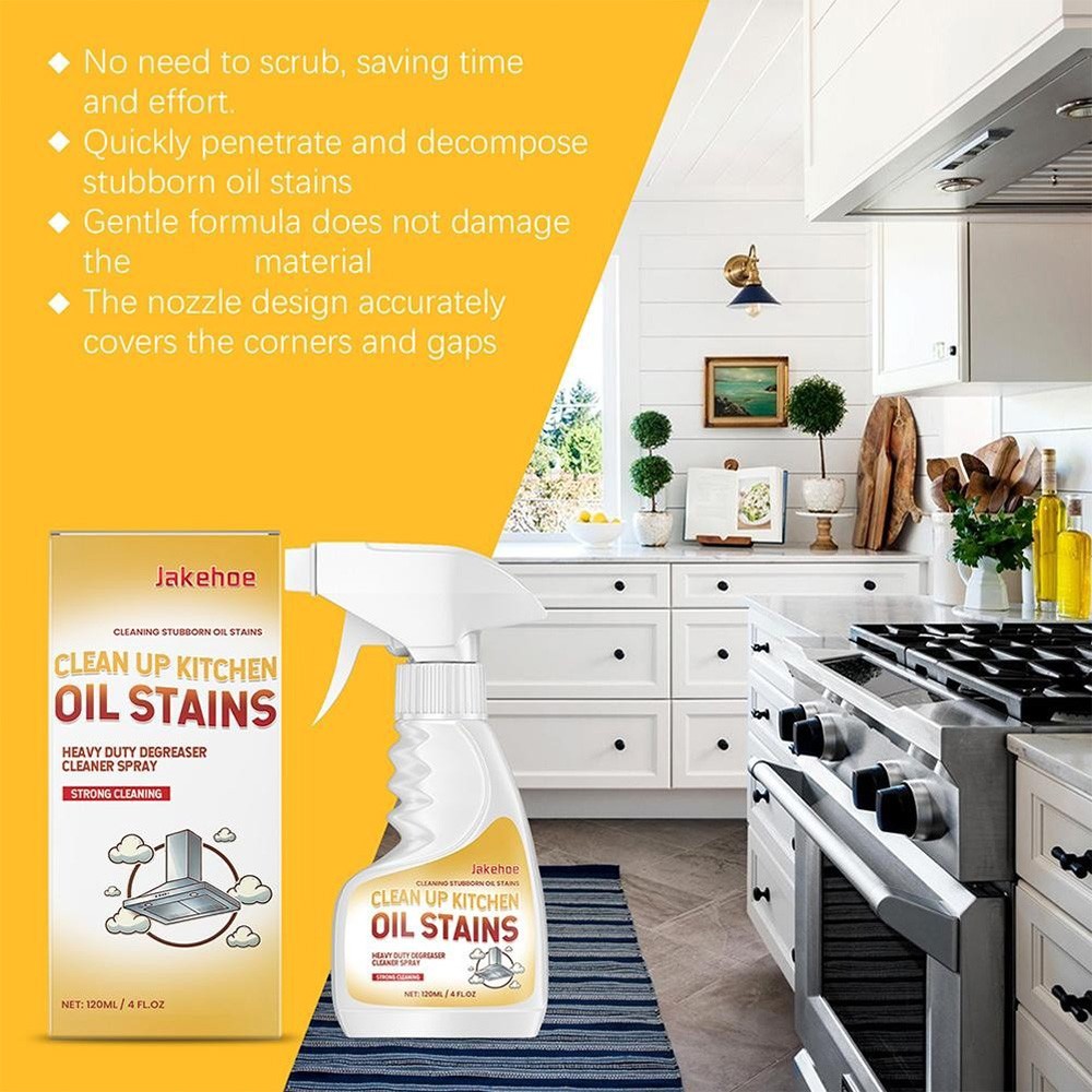 120ml Clean Kitchen Oil Stains Spray, Kitchen Heavy Oil Cleaning Agent