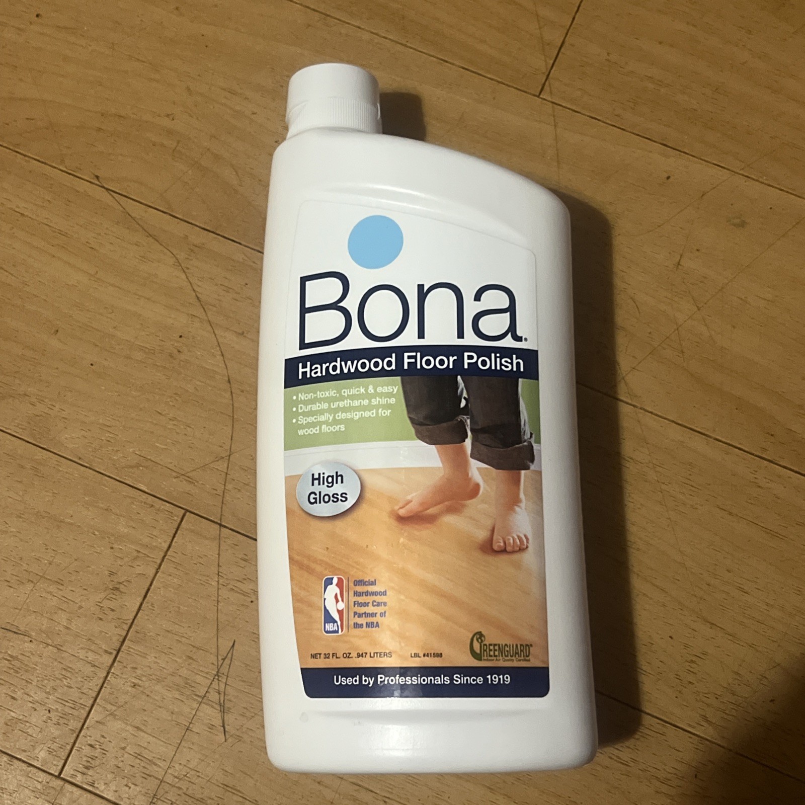 Bona Hardwood Floor Polish 32Oz High Gloss Shine Safe For Wood Floors