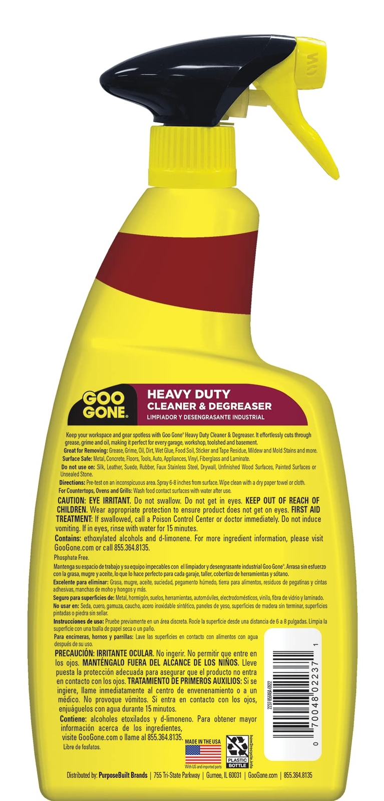 Goo Gone Heavy Duty Cleaner and Degreaser 16 Fl Oz Pack of 2 Surface Safe
