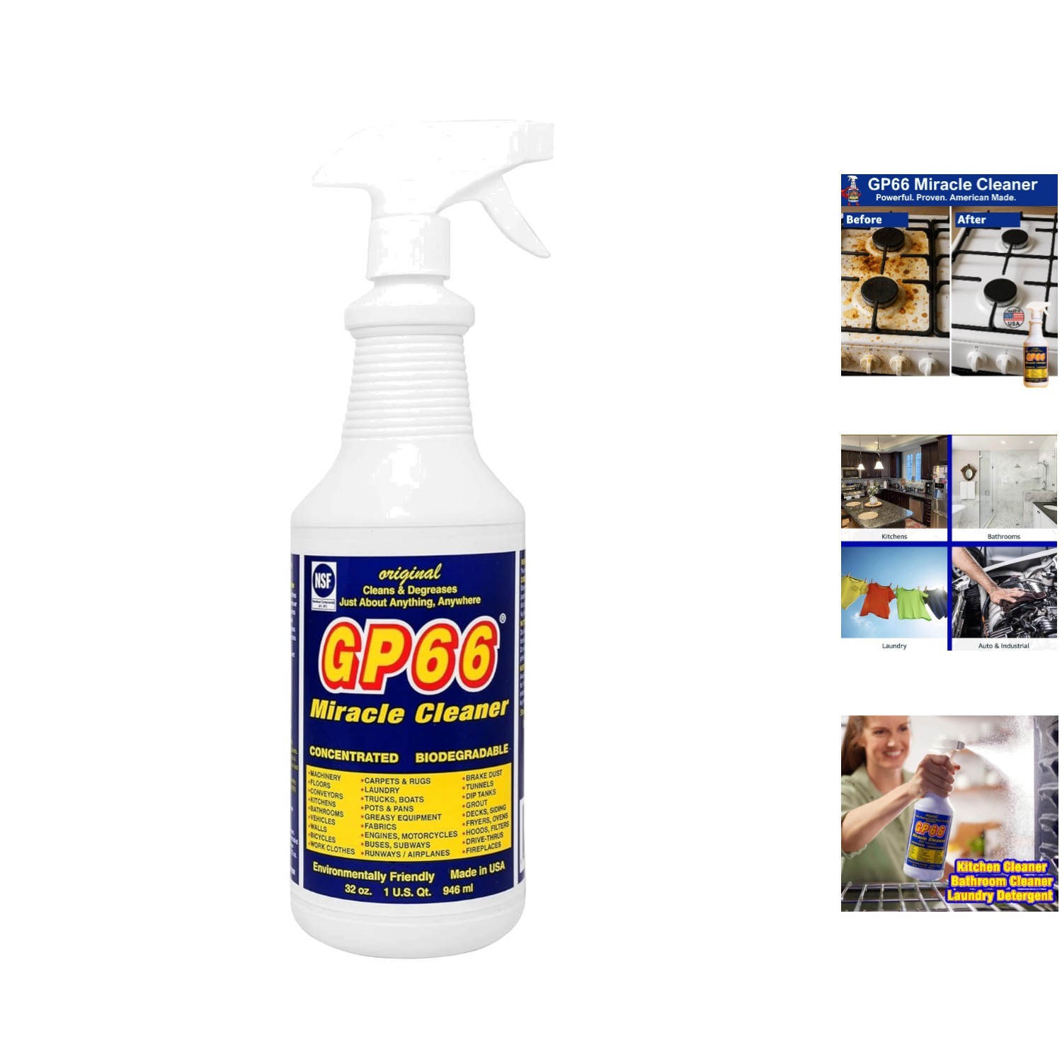 Eco-Friendly Green Miracle Cleaner 32 oz – Tough on Grease, Safe for Family
