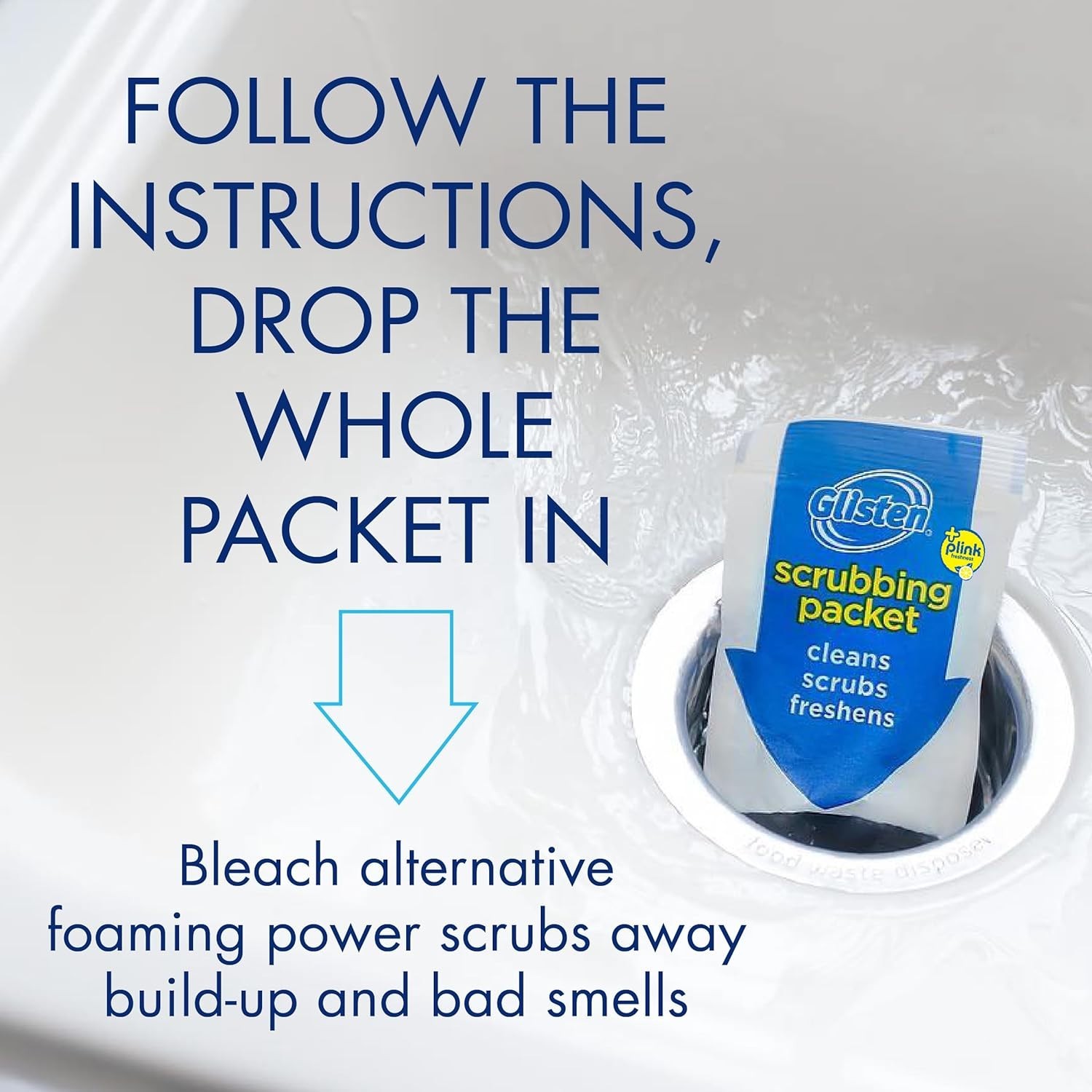 Lemon Scent Garbage Disposer Spray – 6 Biodegradable Foam Pack, Removes Buildup