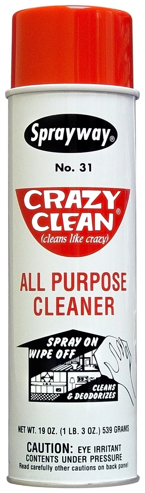 Crazy Clean All Purpose Cleaner 19Oz Spray Cleans Deodorizes Non Abrasive
