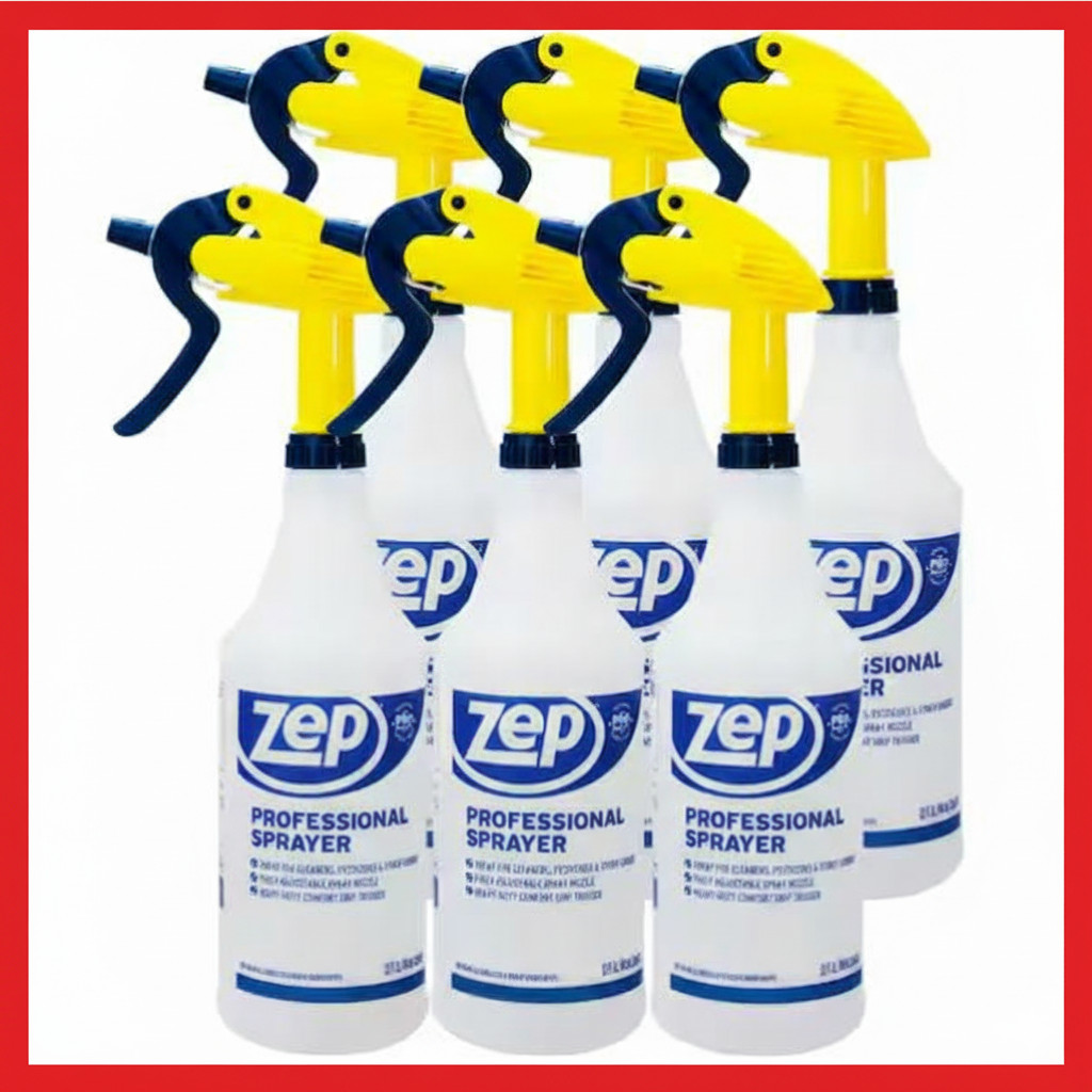32 oz Professional Trigger Spray Plastic Bottles 6 Pack Adjustable Spray Nozzle