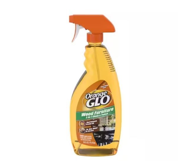 2 PACK Orange Glo Wood Furniture 2-in-1 Clean and Polish Spray, 16 oz.