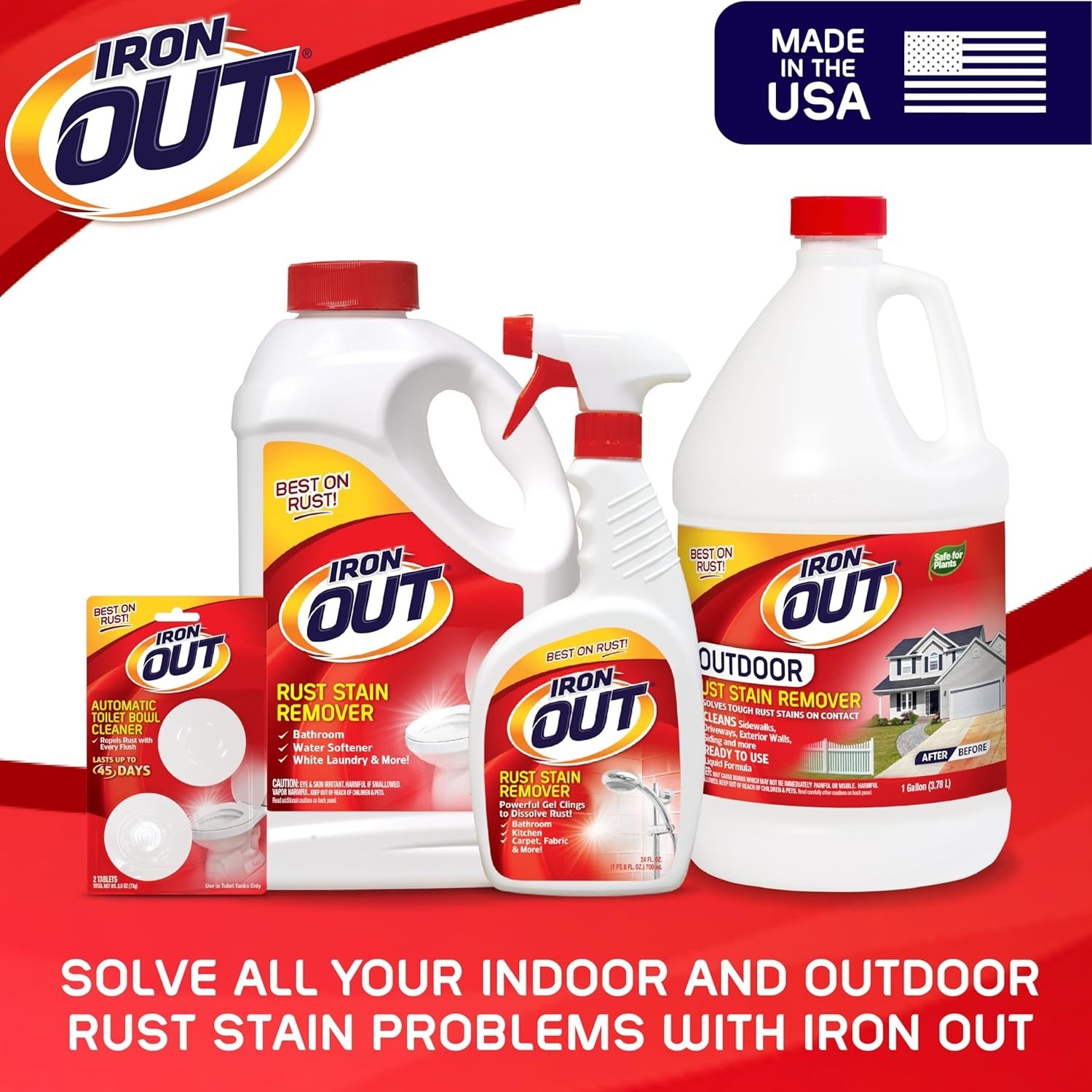 Unscented 24oz Rust Stain Remover Gel for Easy Cleaning, Made in the USA