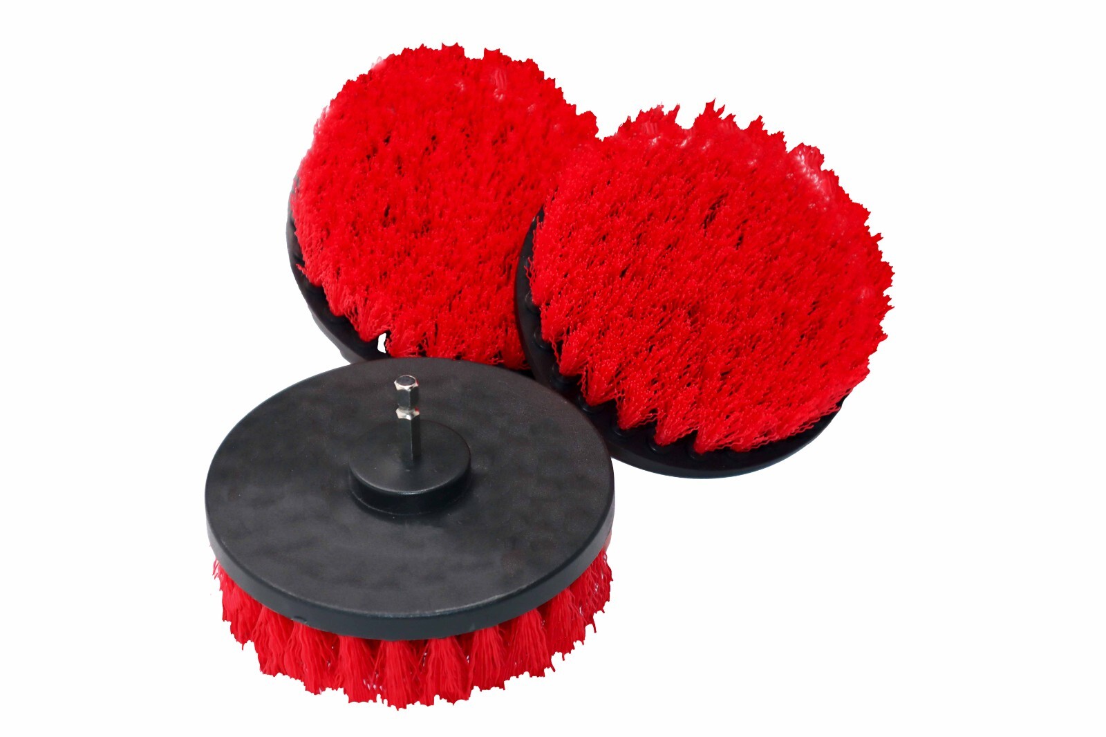 5 INCH LARGE Red Bristle Medium Stiffness Drill Brush 3 pack – Ships from USA