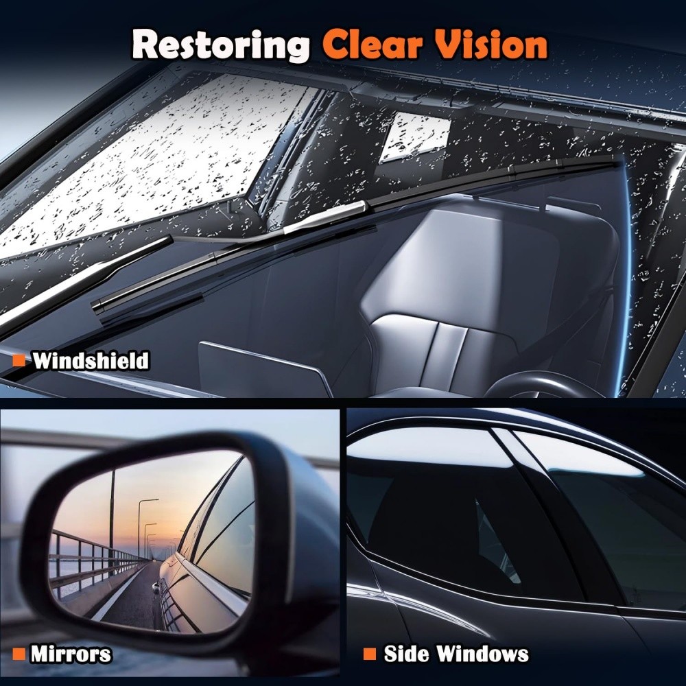 5x Car Window Windscreen Glass Oil Film Automotive Clean Brush Remover Cleaner