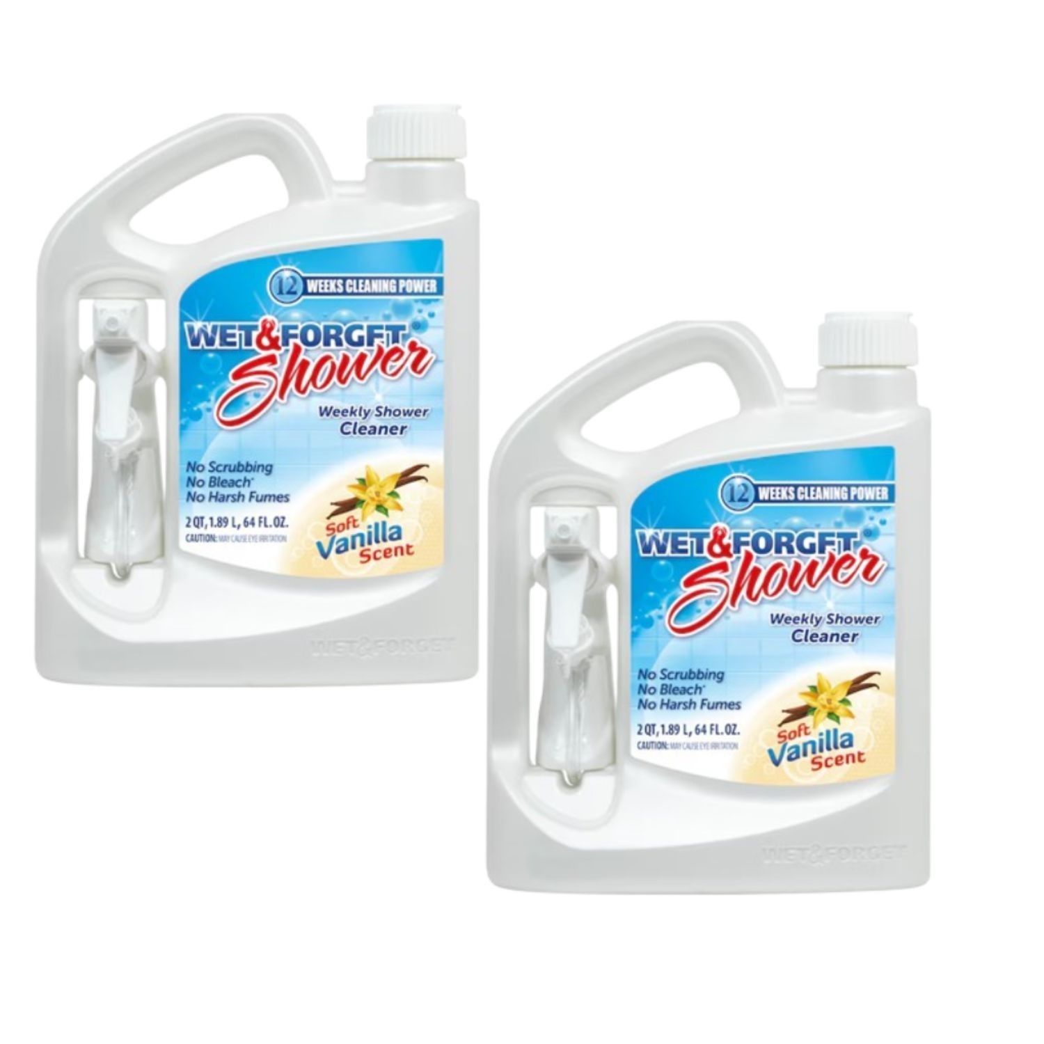 2 PACK- Wet & Forget 64 Fluid ounce(s) Soft vanilla essence Shower and Bathtub