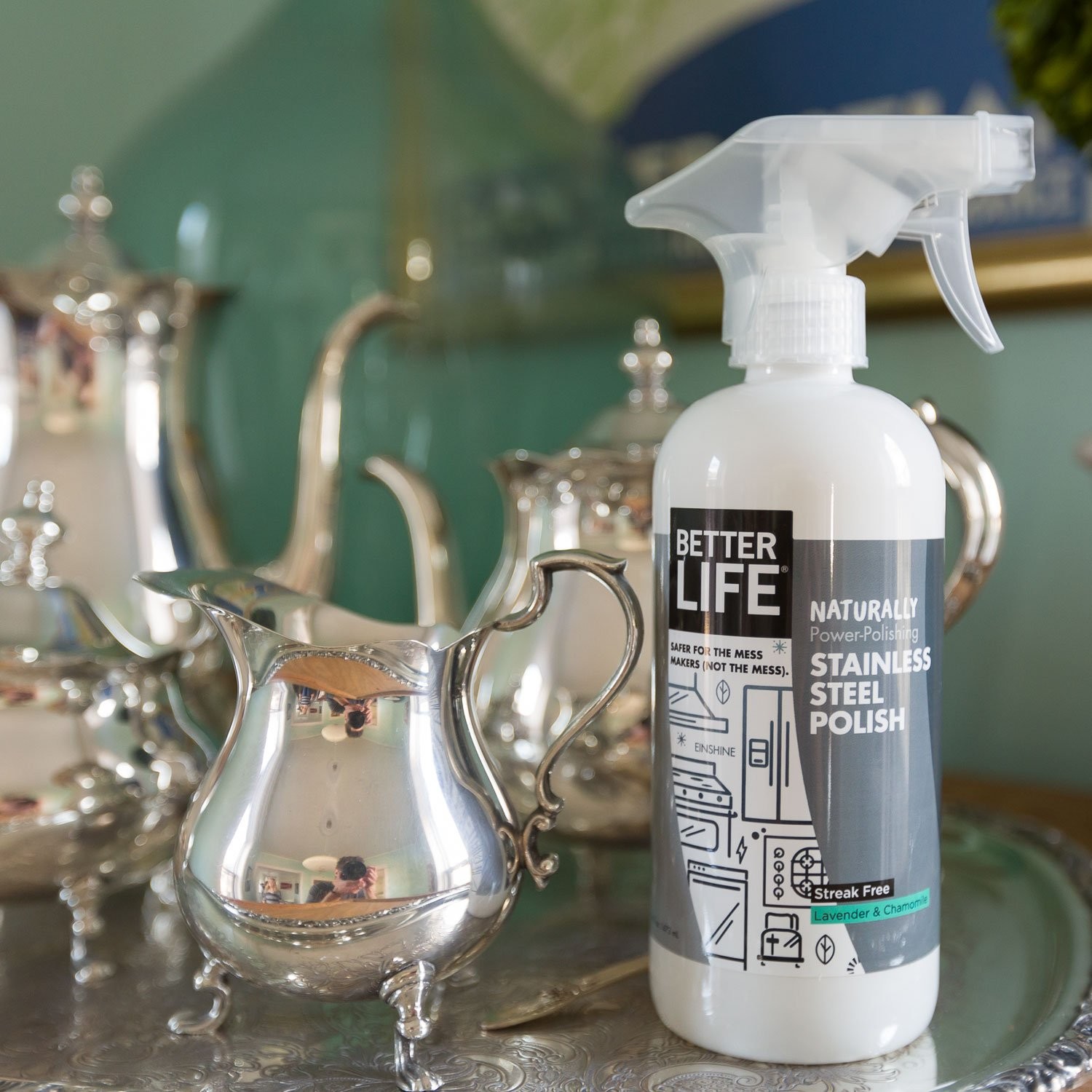 BETTER LIFE Stainless Steel Cleaner – 2 Pack 16 oz Streak-Free Stainless Steel P