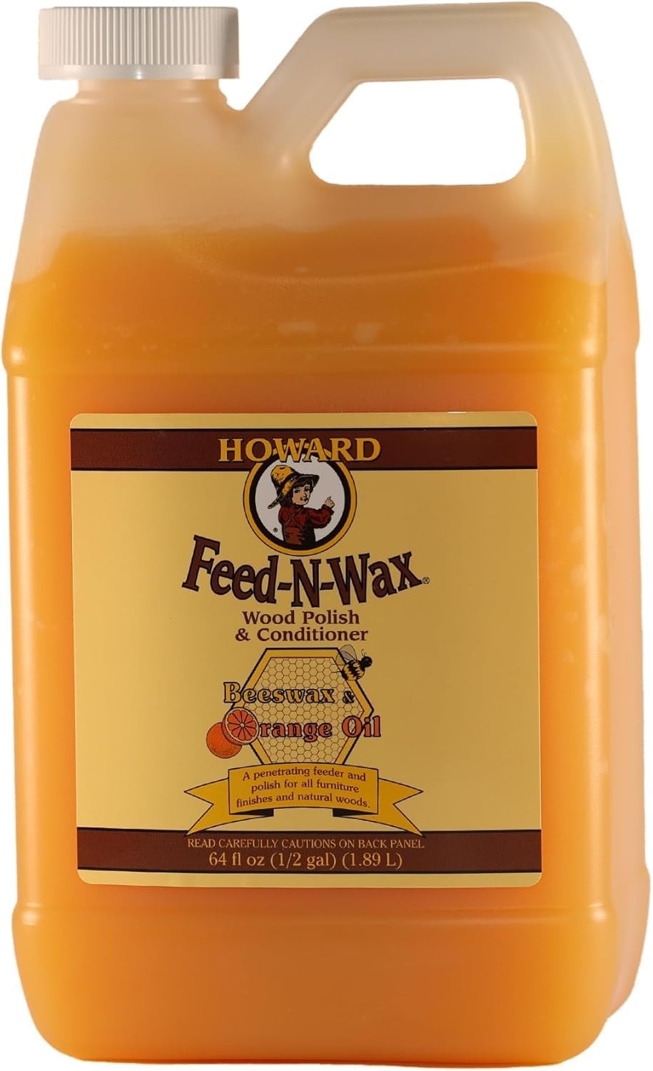 Howard Feed-n-wax Wood Polish And Conditioner, 64-Ounce
