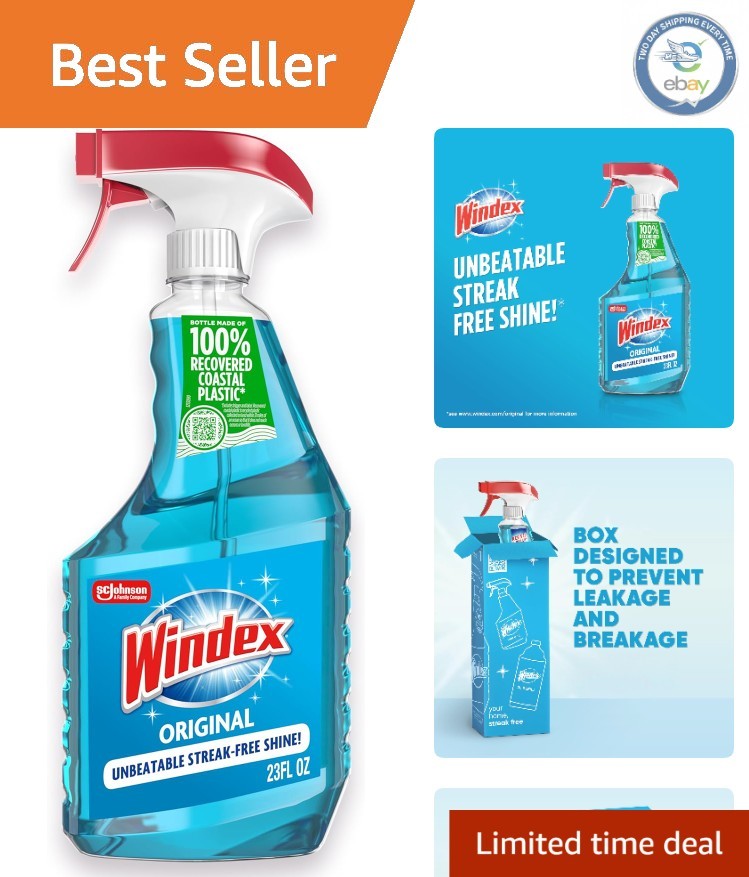 Versatile Glass Cleaner Spray in 23 Fl Oz – Removes Dirt & Smudges Effortlessly