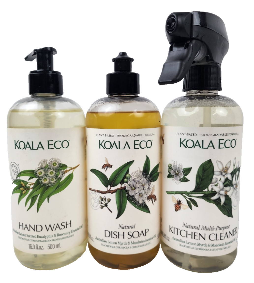 Koala Eco Gift Set of 3 16 Fl Oz Pack Kitchen Cleaner Dish Soap Hand Wash Lemon