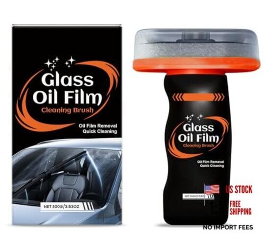 Oil Film Cleaning Brush for Car Windshield, 100g Glass Oil Film Remover with