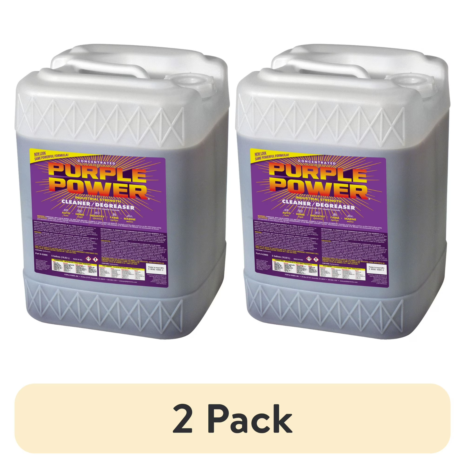 (2 pack) Purple Power Industrial Strength Cleaner and Degreaser, 5 Gallon