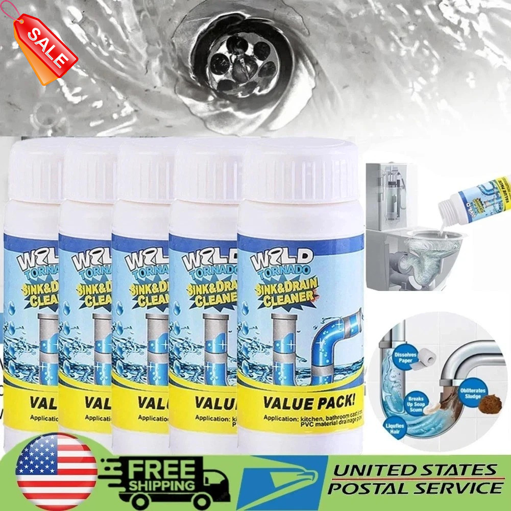 1-5x Wild Tornado Powerful Sink Drain Cleaner High Efficiency Clogging Remover