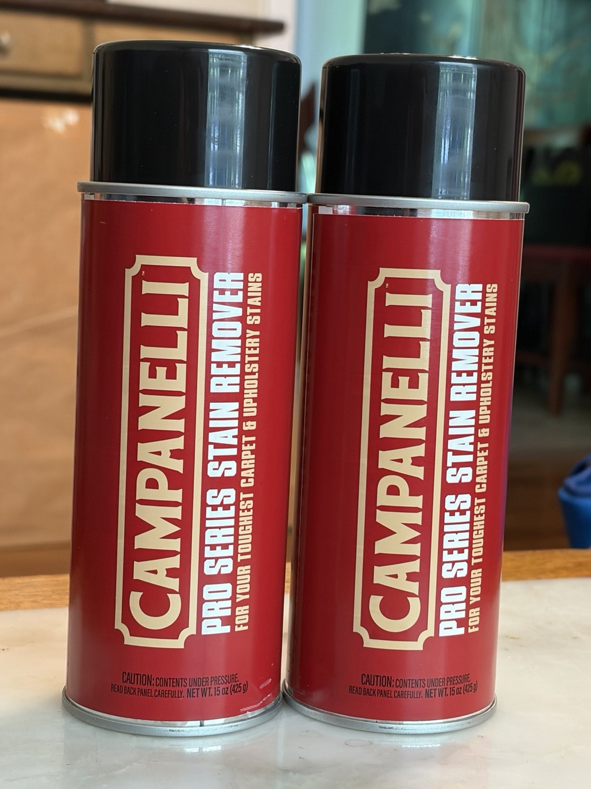 2x Campanelli Pro Series Stain Remover 15oz Aerosol Point & Spray Carpet Cleaner