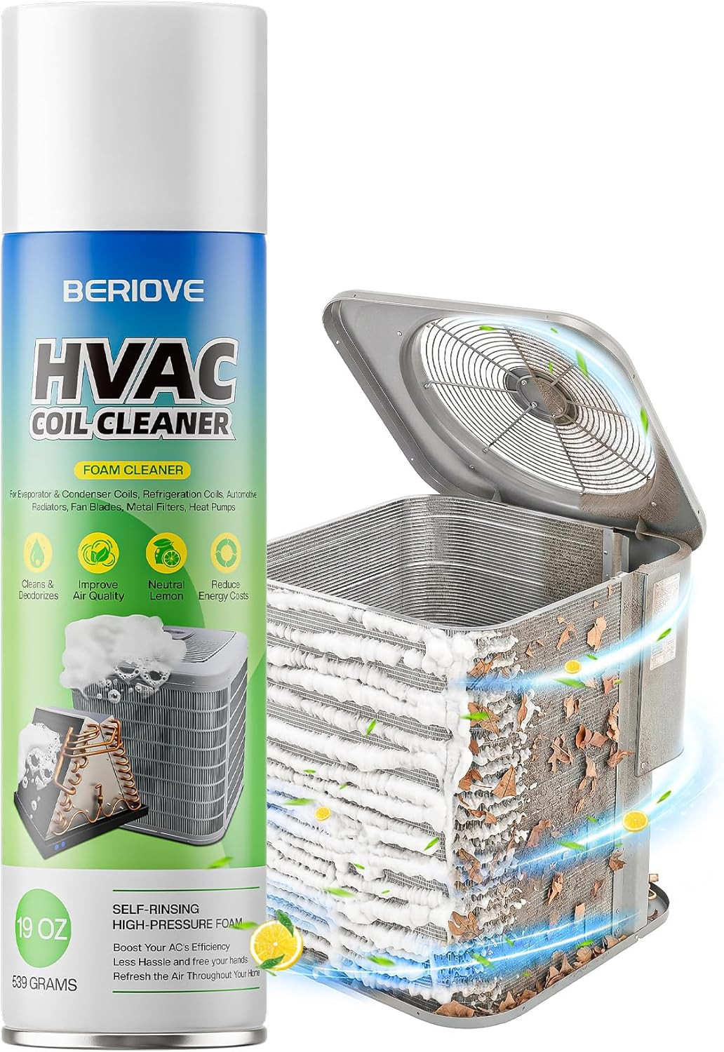 Foaming AC Coil Cleaner 19 oz Evaporator & Condenser Cleaner