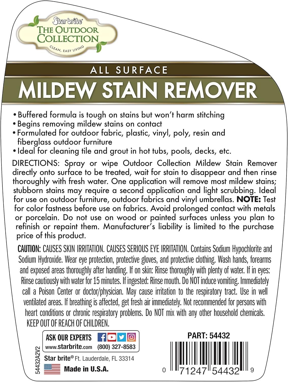 Outdoor Collection All Surface Mold Stain & Mildew Stain Remover Spray – Clea…