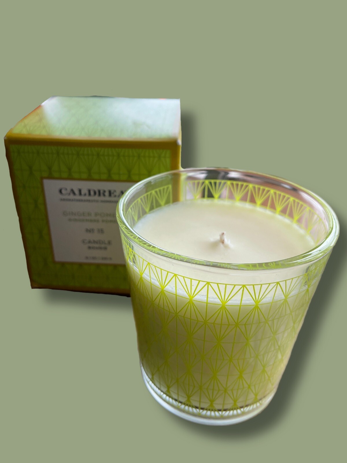 Caldrea No15 Candle Bougie Ginger Pomelo 8.1 oz. New