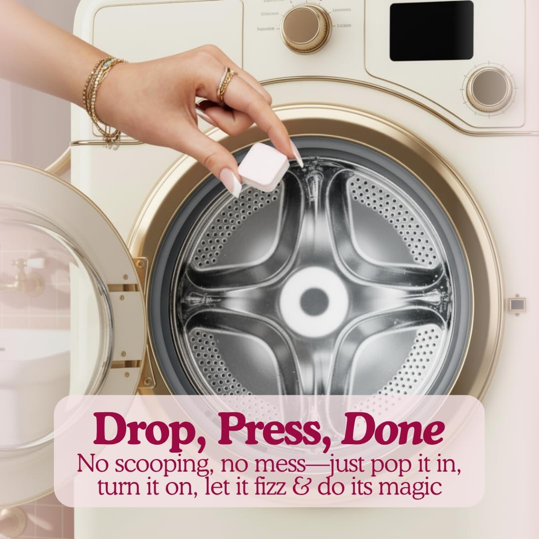 Glory Days Washing Machine Cleaner Tablets – Pet Hair Remover, Odor Eliminator &