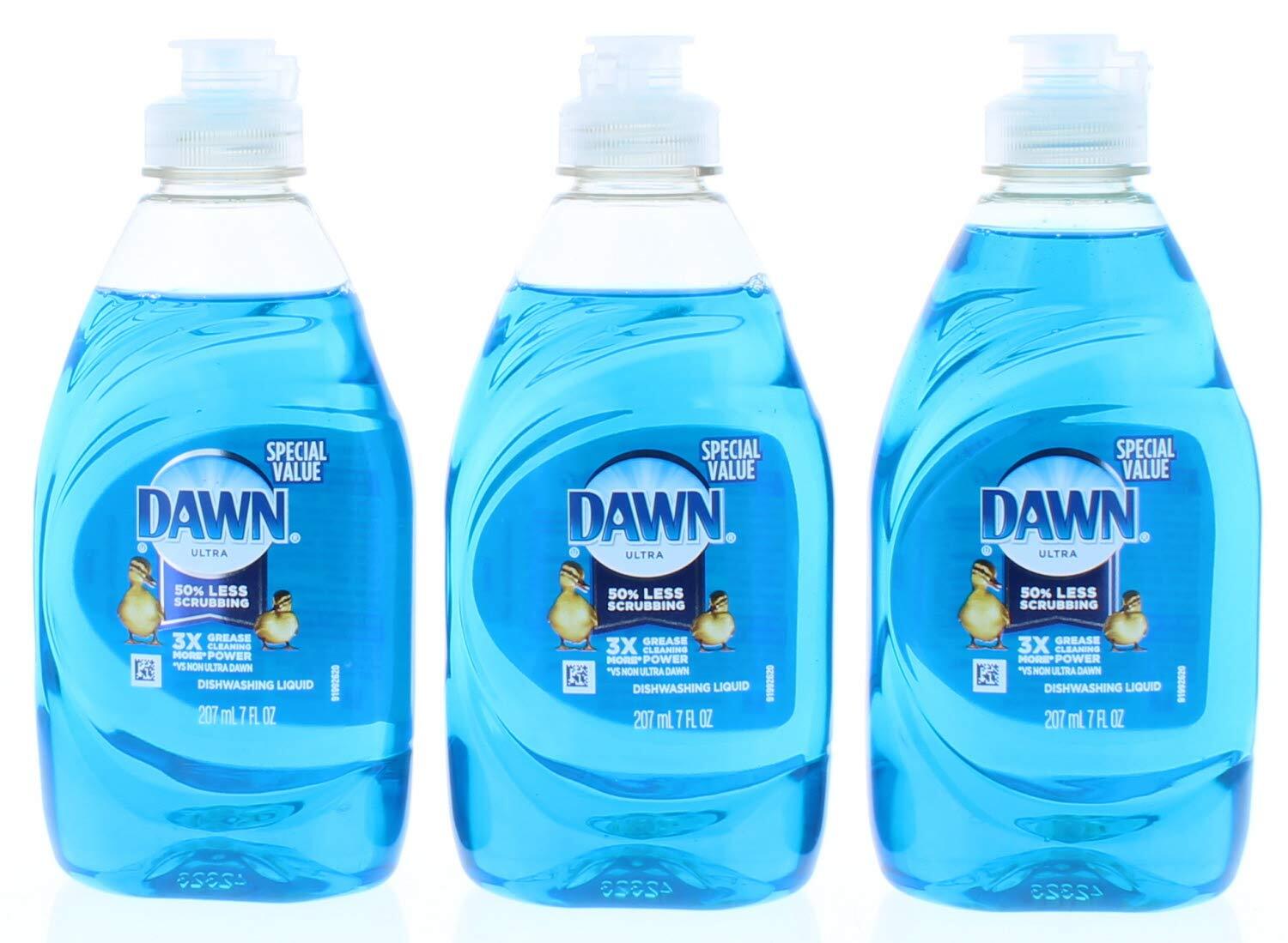 Dawn Ultra Dish Soap 7 Fl Oz Pack of 3 Original Scent 3X Grease Cleaning Power