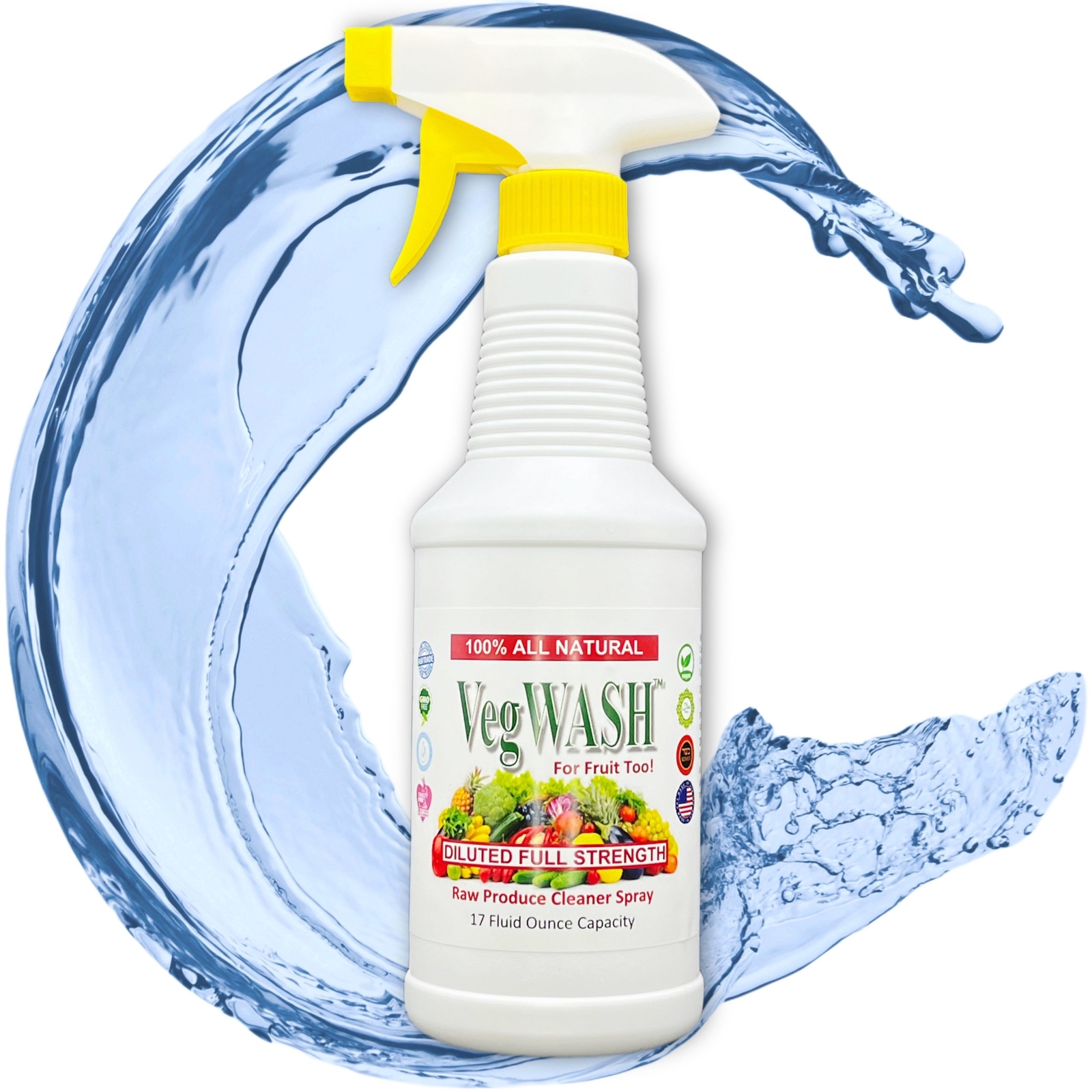 VegWASH™ Raw Produce Cleaner (Scented) – Just Add Water for 16.9 Fl Oz Spray