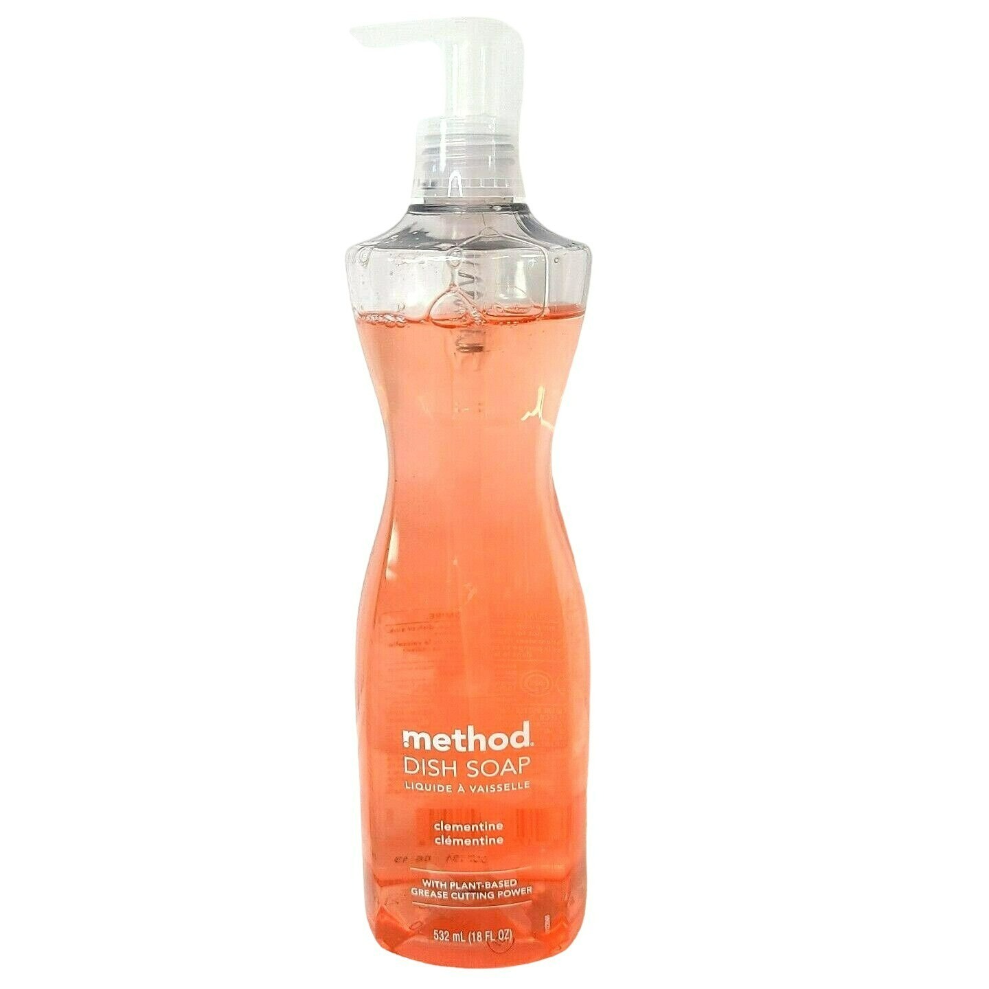 Method Clementine Scent Grease Cutting Dish Soap, Clementine, 18 Oz Pump Bottle