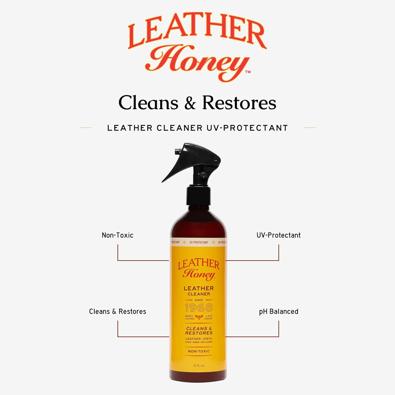 Leather Cleaner Spray: UV Protectant, Non-Toxic & Made in the USA since 1968. C
