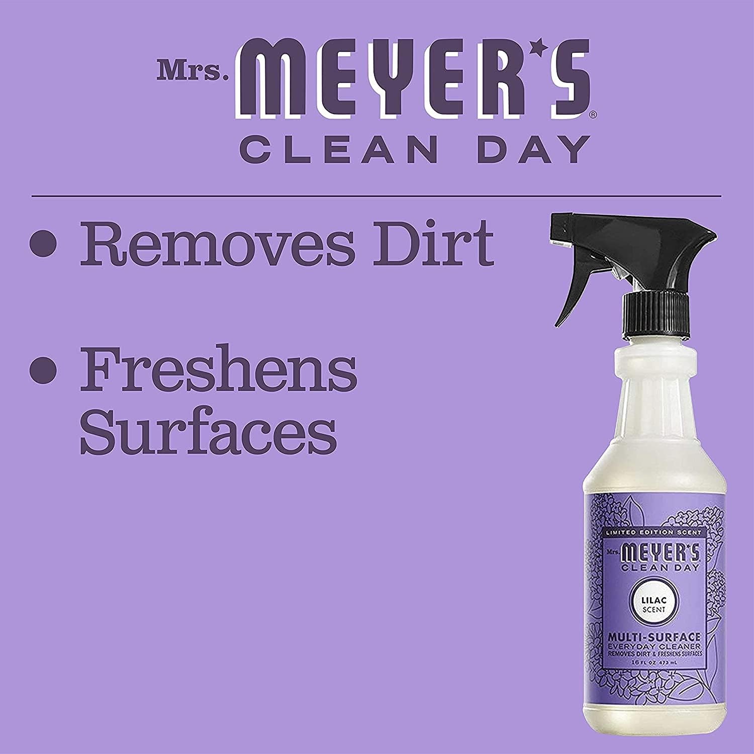 Mrs. Meyer’s 70059 Lilac Scent Clean Day Multi-Surface Cleaner 16oz. (Pack of 6)