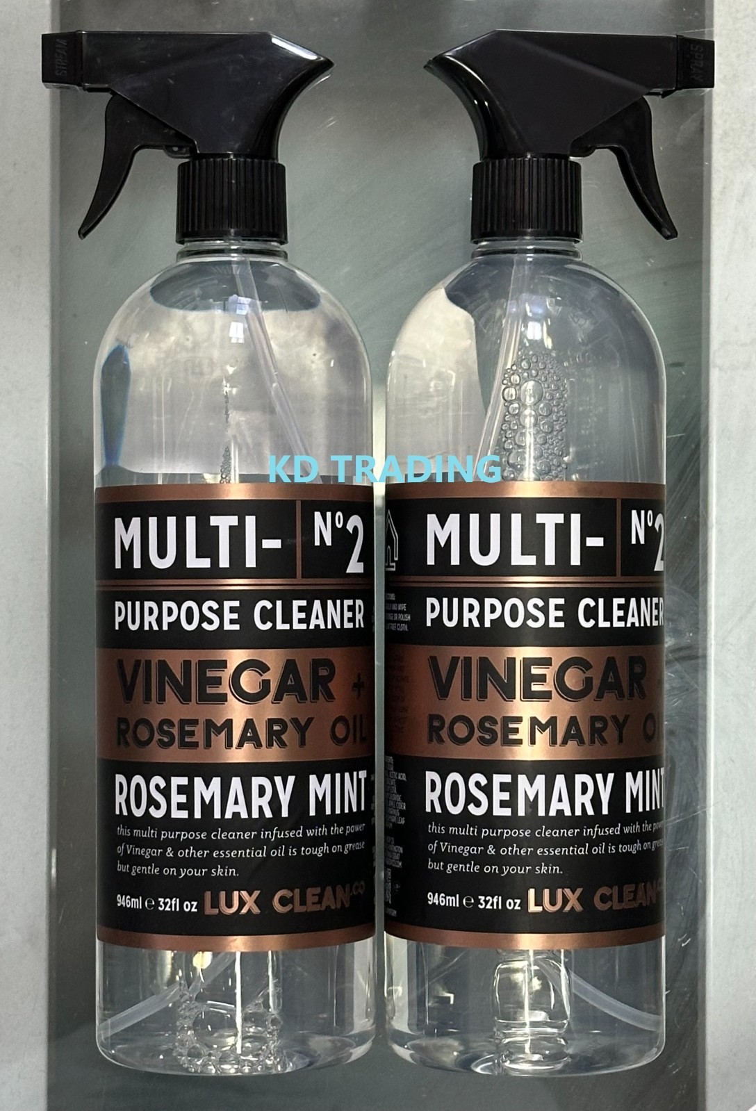 (2-Pk) LUX CLEAN ~VINEGAR + ROSEMARY OIL Kitchen Refresher Cleaner ROSEMARY MINT