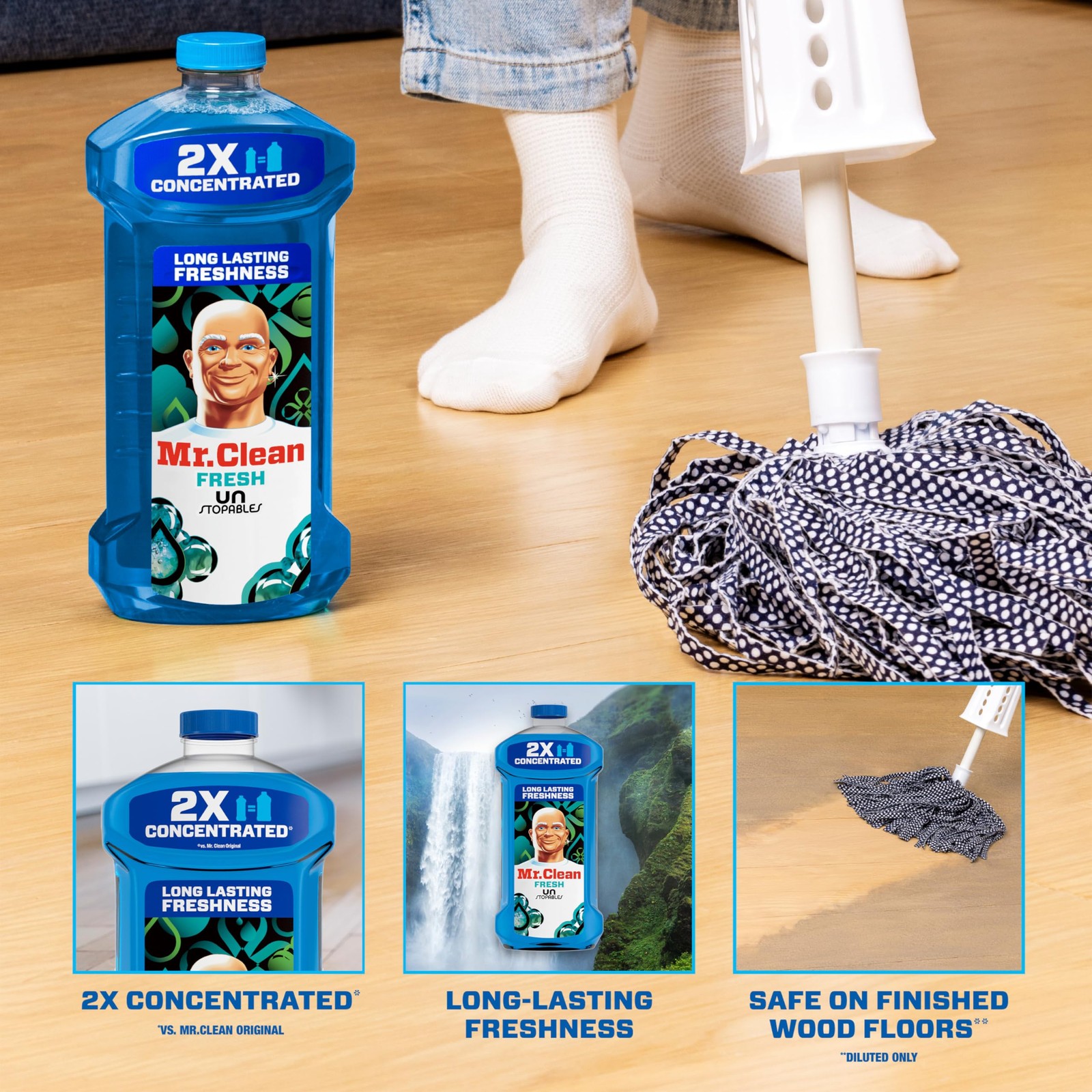 Mr. Clean 2X Concentrated Multi Surface Cleaner with 41 Fl Oz (Pack of 1)