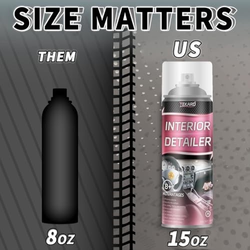 Large 15 oz Car Interior Cleaner & Detailer – Leather, Rubber, Plastic Safe, Whe