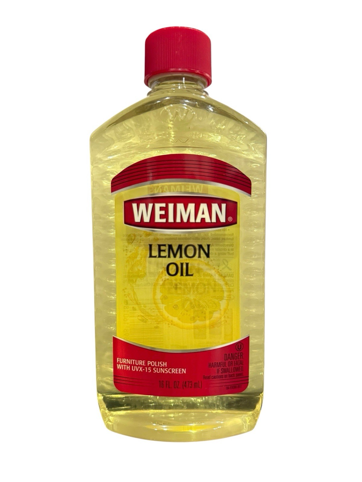 NEW! Weiman Lemon Oil Wood Furniture Polish with UVX-15 Sunscreen, 16 Fl. Oz.