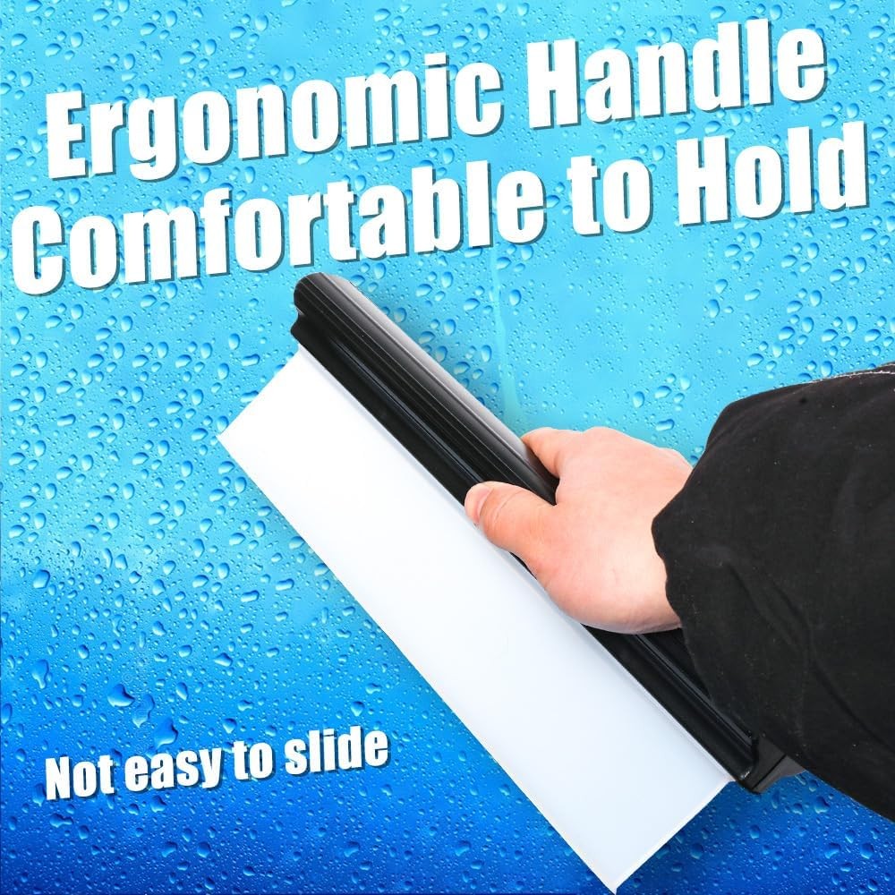 Car Squeegee 12 Inch Flexible T-Bar Water Blade, Car Drying Water Silicone