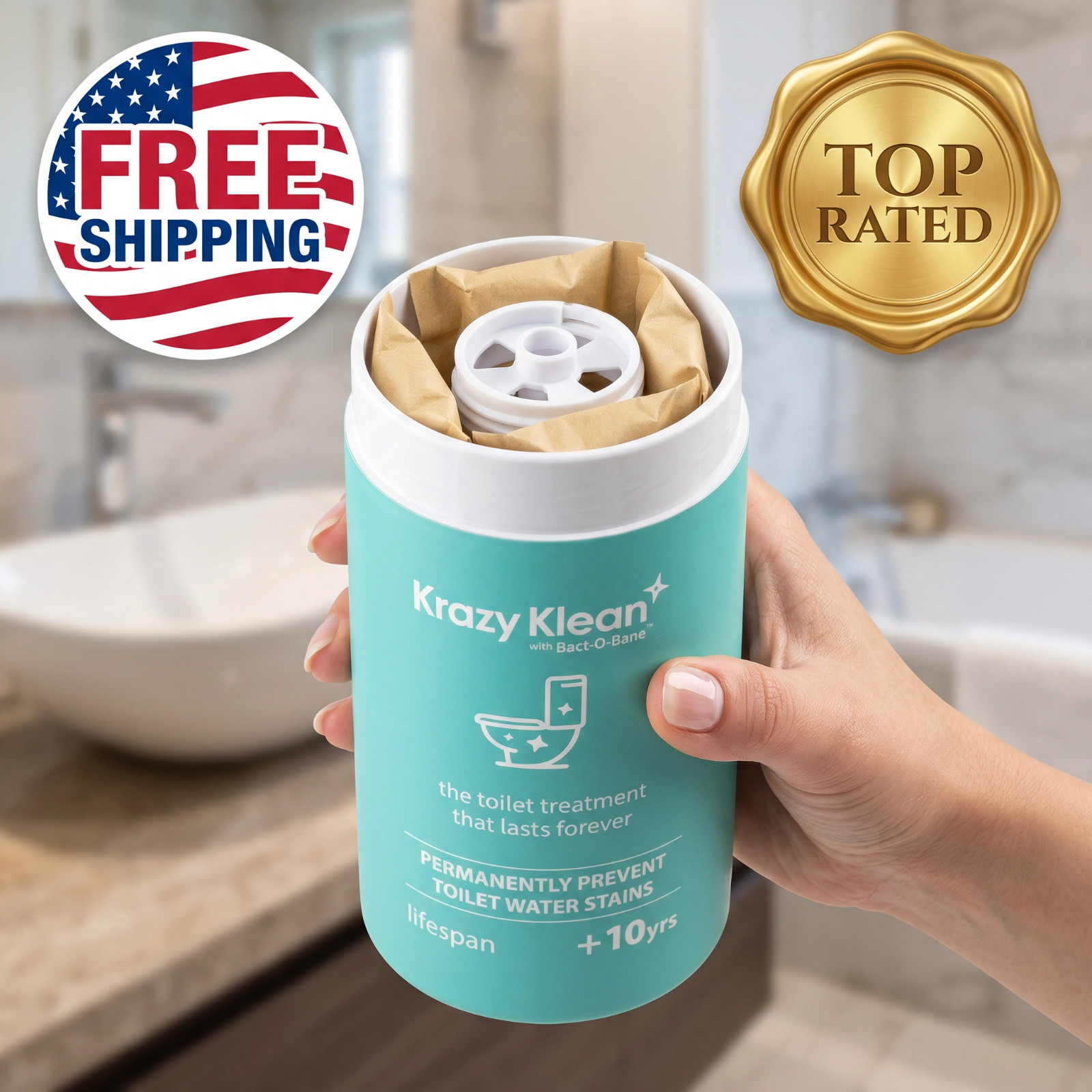 Krazy Klean Pro Toilet Bowl Cleaner, Crazy Klean Toilet Cleaner, Automatic Re.