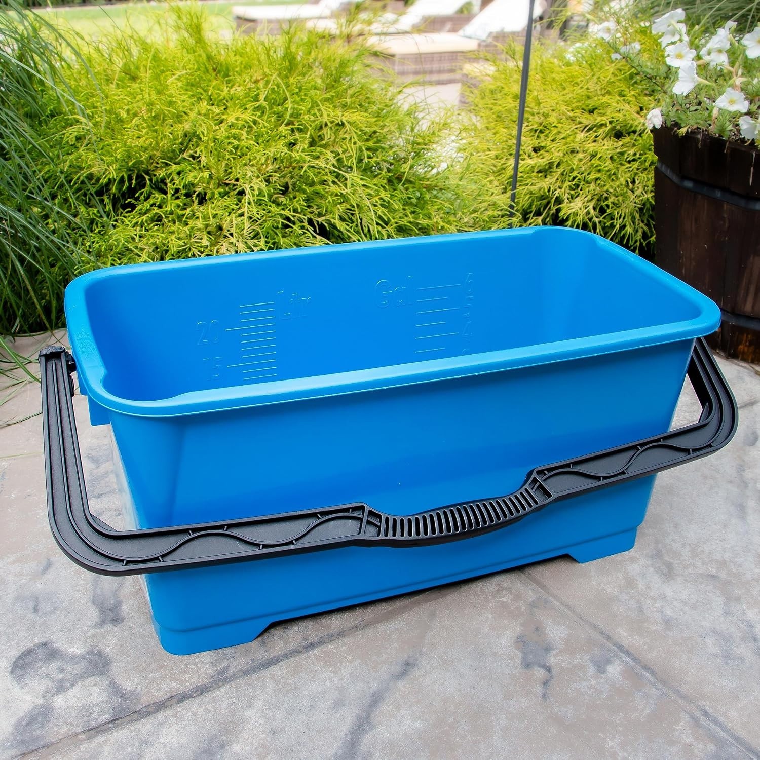 Portable 6 Gallon Mop Bucket 5-Pack with 2 Pour Spouts and Ergonomic Handle