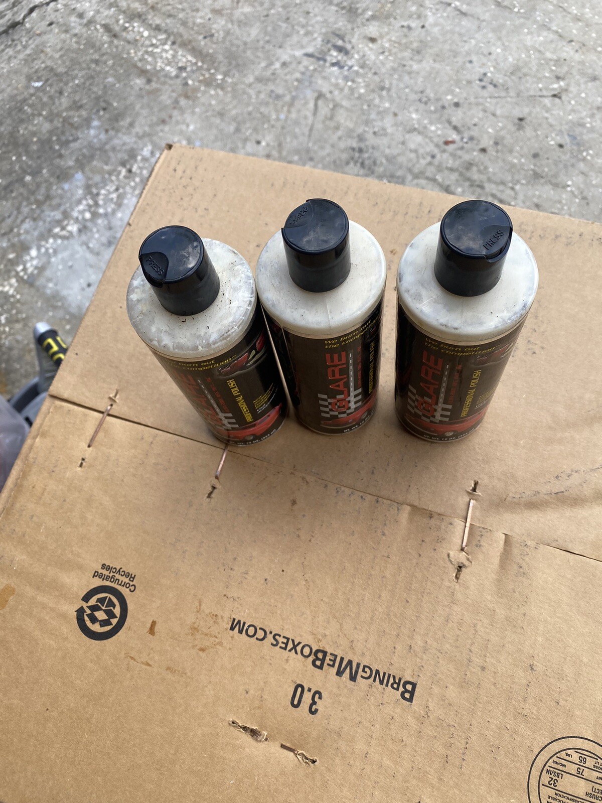GLARE Ultra 2000 PROFESSIONAL Auto POLISH Wax NOT PESTICIDES 12OZ 3 Bottles Lot