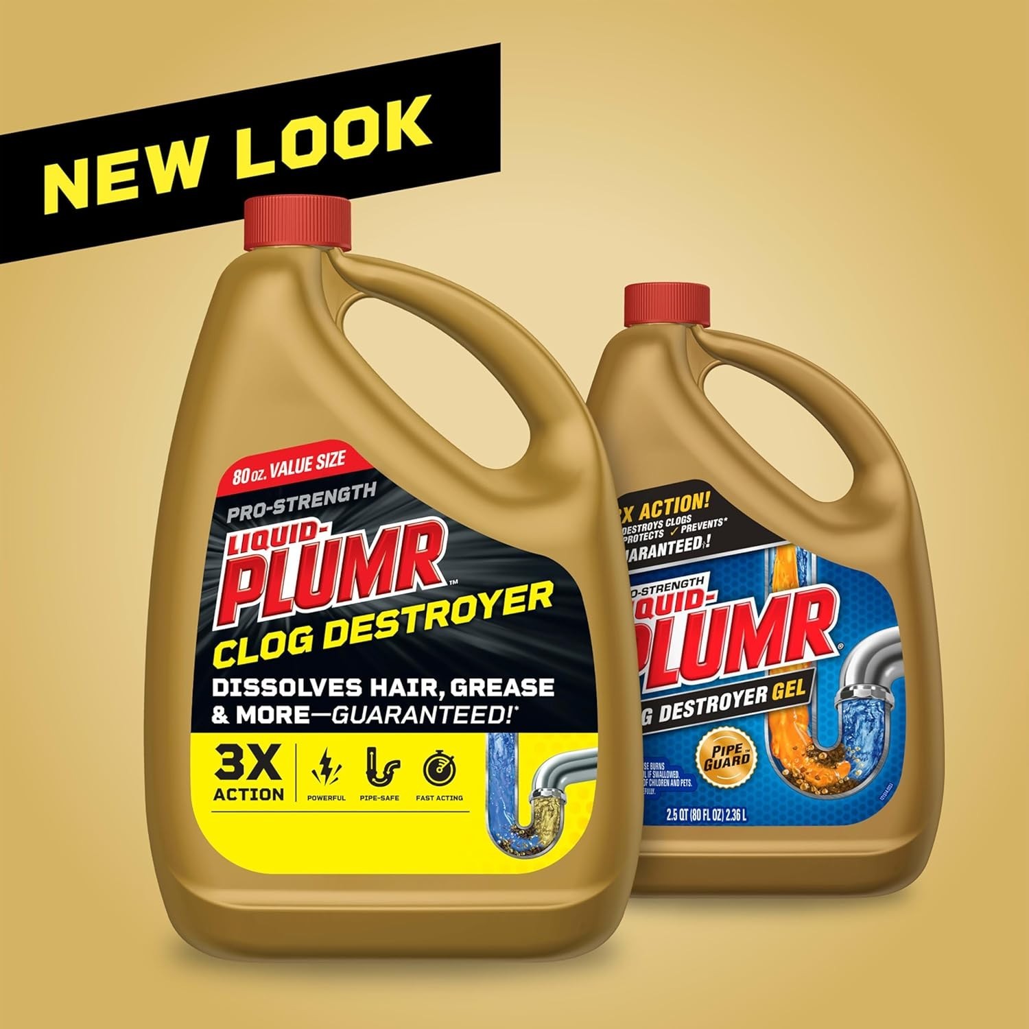 Liquid-Plumr Pro-Strength Full Clog Destroyer, Bathroom & Kitchen Sinks, Shower