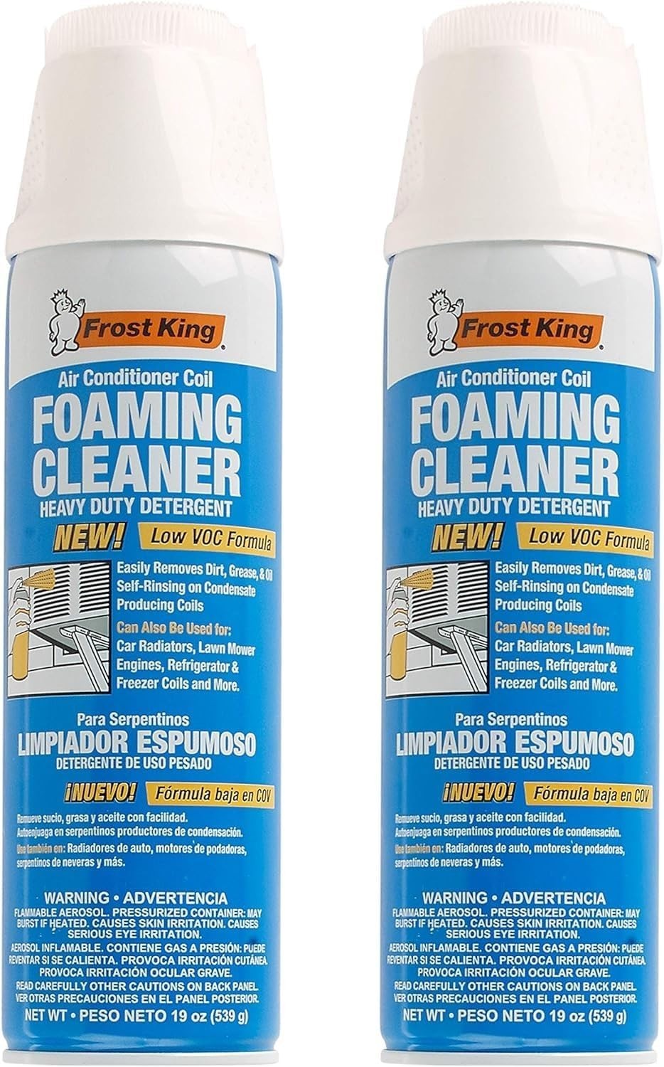 Pack of 2 Air Conditioner Foam Coil Cleaner Forest King Once Condenser Sprayer