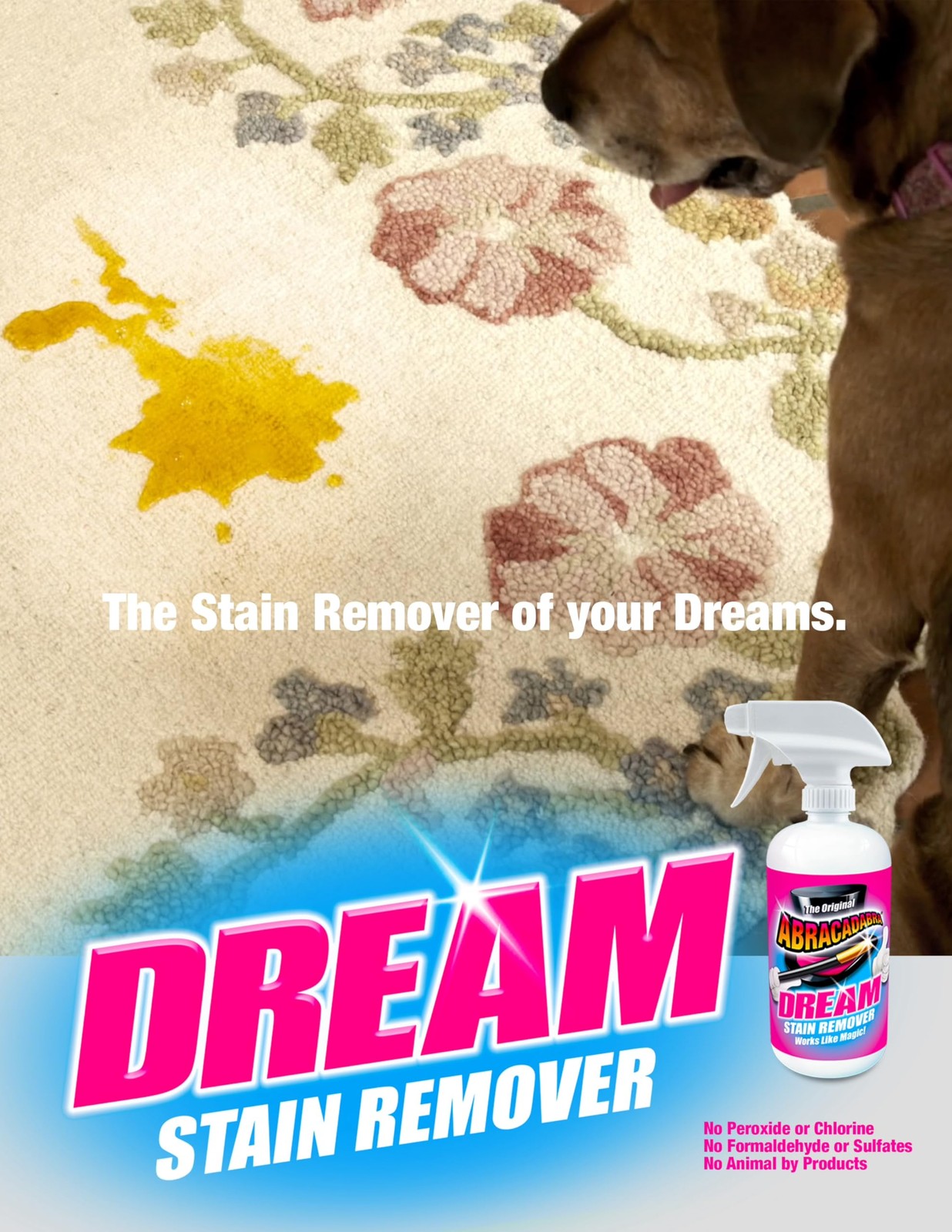 Stain Remover Spray – 16oz – Removes Food, Wine, Coffee Stains from Fabrics