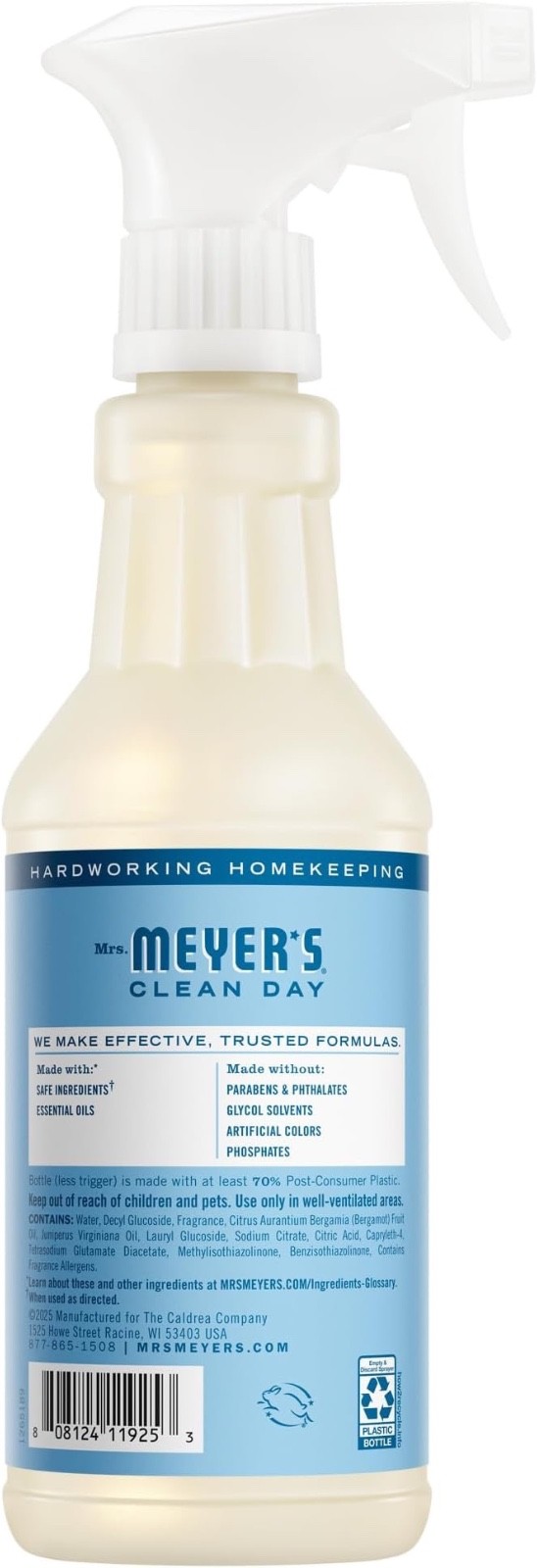 MRS. MEYER’S CLEAN DAY Multi-Surface Everyday Cleaner, Snowdrop Scent, 16 Fl Oz