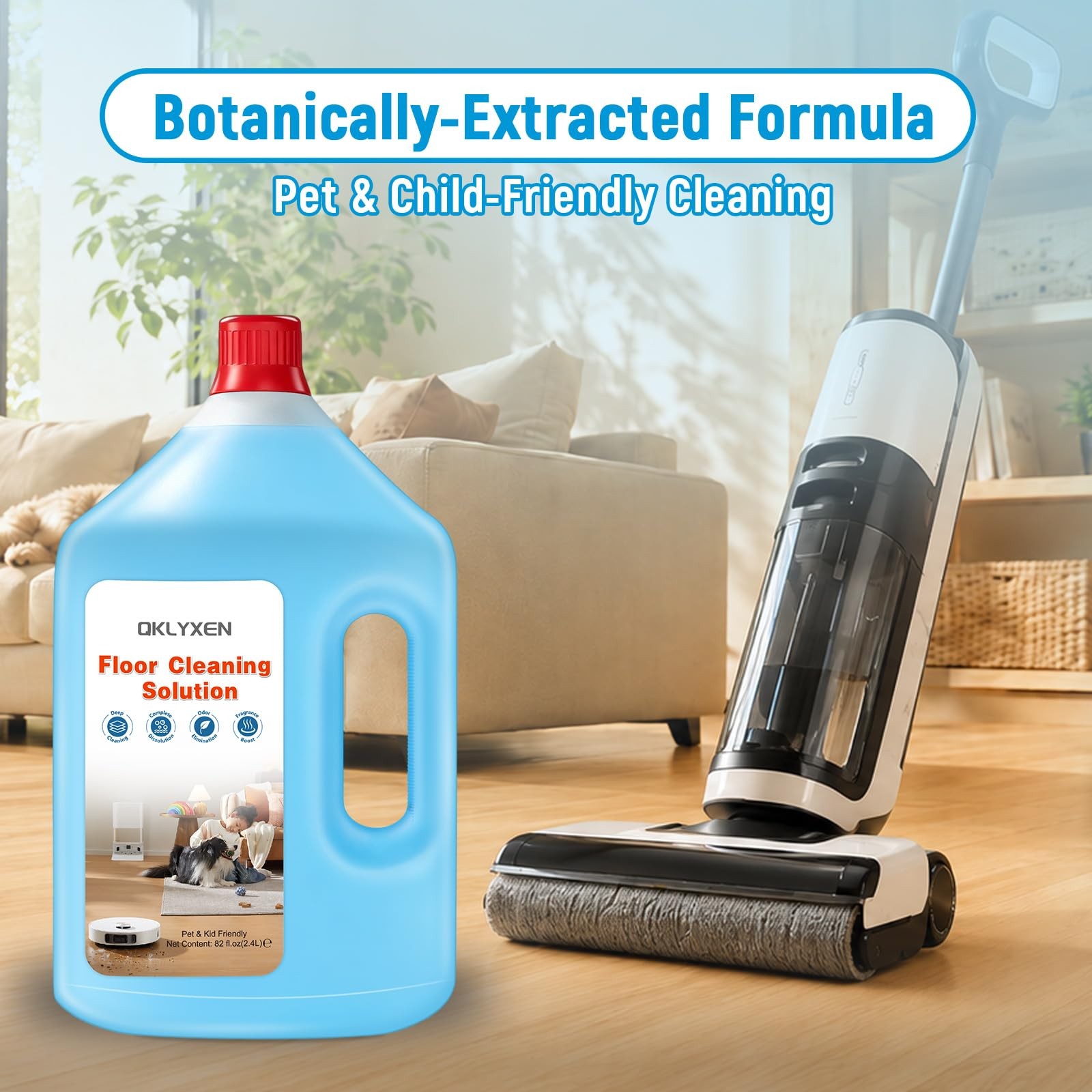 Floor Cleaning Solution with Roborock – 82 fl oz Original Floor Cleaner Refil…